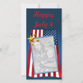 愛国的なアメリカ国旗のカスタマイズ可能な写真カード シーズンカード (正面)