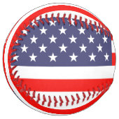 愛国的なアメリカ国旗のカスタムソフトボールの贈り物 ソフトボール (正面左)