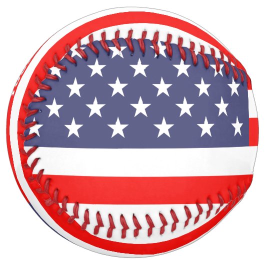 愛国的なアメリカ国旗のカスタムソフトボールの贈り物 ソフトボール (正面左)