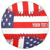 愛国的なアメリカ国旗のカスタムソフトボールの贈り物 ソフトボール (正面)