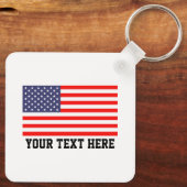 愛国的なアメリカ国旗のカスタムメタルキーチェーン キーホルダー (裏面)