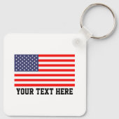 愛国的なアメリカ国旗のカスタムメタルキーチェーン キーホルダー (裏面)
