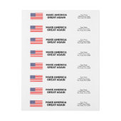 愛国的なアメリカ国旗のカスタム差出人住所 ラップアラウンドラベル (シート)