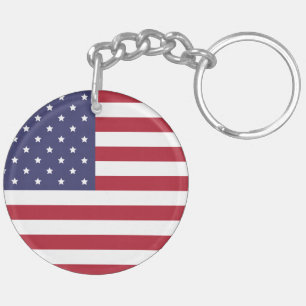 愛国的なアメリカ国旗のキーチェーン – アメリカプライドギフト キーホルダー