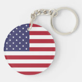 愛国的なアメリカ国旗のキーチェーン – アメリカプライドギフト キーホルダー (裏面)