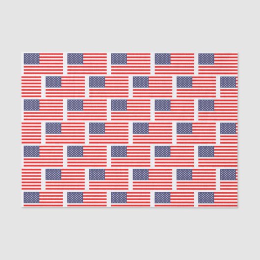 愛国的なアメリカ国旗のギフトラップティッシュペーパー 薄葉紙 (正面)