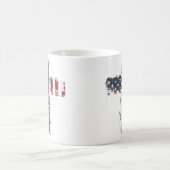 愛国的なアメリカ国旗のクロス コーヒーマグカップ (中央)