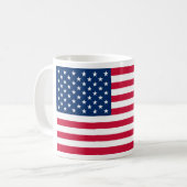 愛国的なアメリカ国旗のコーヒーマグ コーヒーマグカップ (正面左)
