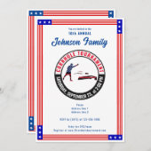 愛国的なアメリカ国旗のサックトコーンホールトーナメント 招待状 (正面/裏面)