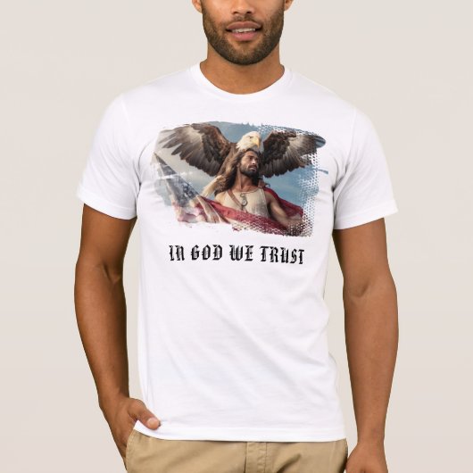 *~*愛国的なアメリカ国旗のシャツAP27イーグルメン Tシャツ (正面)