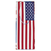 愛国的なアメリカ国旗のスターとストライプ ワインギフトバッグ (裏面)