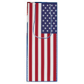 愛国的なアメリカ国旗のスターとストライプ ワインギフトバッグ (正面)