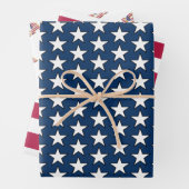 愛国的なアメリカ国旗のスターストライプ赤白青 ラッピングペーパーシート (インサイチュ)