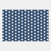 愛国的なアメリカ国旗のスターストライプ赤白青 ラッピングペーパーシート (正面)