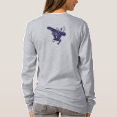 愛国的なアメリカ国旗のスノーボーダー Tシャツ (裏面)