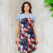 愛国的なアメリカ国旗のデザインスターとストライプ エプロン