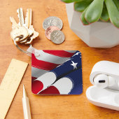 愛国的なアメリカ国旗のデザインスターとストライプ キーホルダー