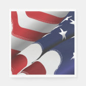愛国的なアメリカ国旗のデザインスターとストライプ スタンダードランチョンナプキン (正面)