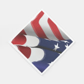 愛国的なアメリカ国旗のデザインスターとストライプ スタンダードランチョンナプキン (角)
