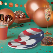 愛国的なアメリカ国旗のデザインスターとストライプ ペーパープレート