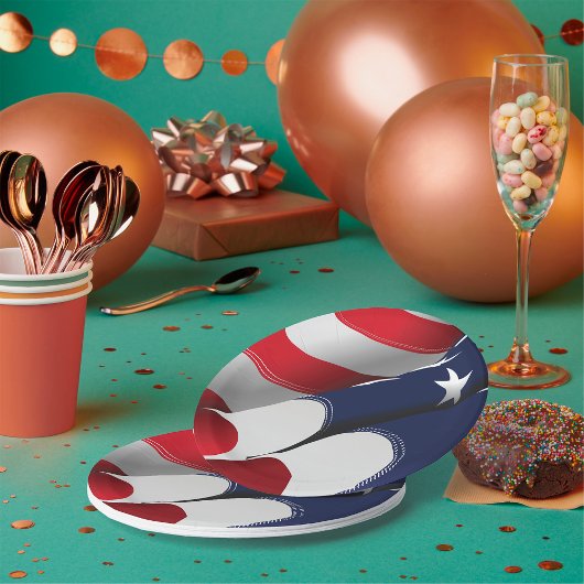 愛国的なアメリカ国旗のデザインスターとストライプ ペーパープレート