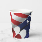 愛国的なアメリカ国旗のデザインスターとストライプ 紙コップ (正面)