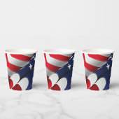 愛国的なアメリカ国旗のデザインスターとストライプ 紙コップ