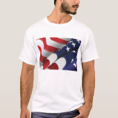 愛国的なアメリカ国旗のデザインスターとストライプ Tシャツ (正面)