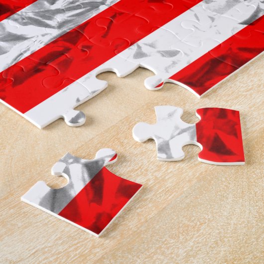 愛国的なアメリカ国旗のデザイン ジグソーパズル (側面)