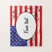 愛国的なアメリカ国旗のデザイン ジグソーパズル (縦)