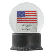 愛国的なアメリカ国旗のデザイン スノーグローブ (裏面)
