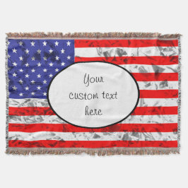 愛国的なアメリカ国旗のデザイン スローブランケット