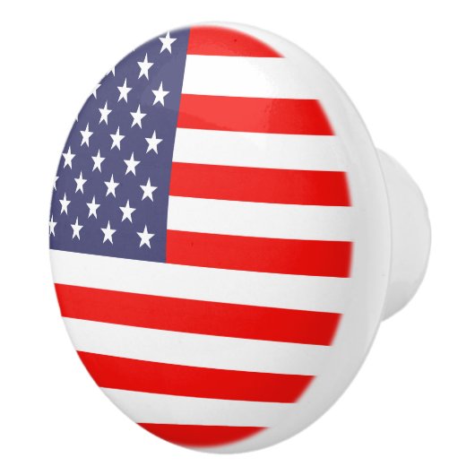 愛国的なアメリカ国旗のドアと引き出しプルノブ セラミックノブ (右)