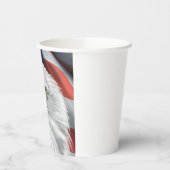 愛国的なアメリカ国旗のハゲ・イーグル紙カップ 紙コップ (左)
