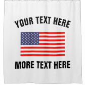 愛国的なアメリカ国旗のバスルームのシャワーカーテン シャワーカーテン (正面)