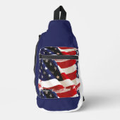 愛国的なアメリカ国旗のバックパック スリングバッグ (正面)