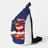 愛国的なアメリカ国旗のバックパック スリングバッグ (右コーナー)