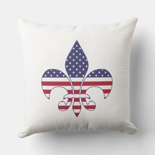 愛国的なアメリカ国旗のフルーア・デリス クッション (裏面)