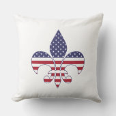 愛国的なアメリカ国旗のフルーア・デリス クッション (正面)