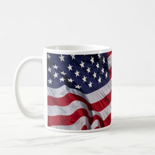 愛国的なアメリカ国旗のマグカップ コーヒーマグカップ (左)