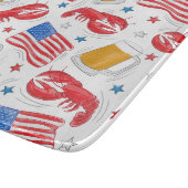 愛国的なアメリカ国旗のロブスタービールスター カッティングボード (角)