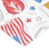 愛国的なアメリカ国旗のロブスタービールスター テーブルクロス (アングル)