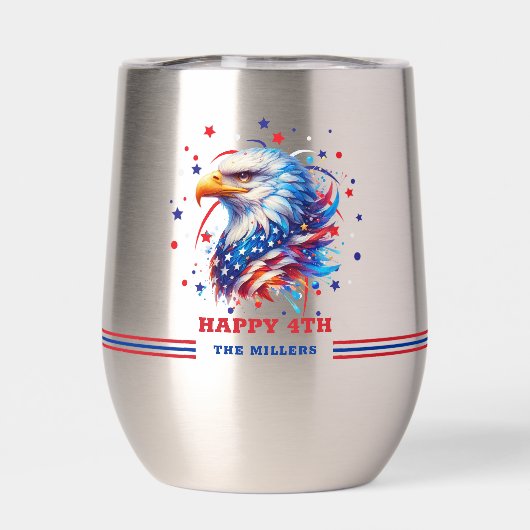 愛国的なアメリカ国旗のワシ (背面)