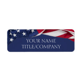 愛国的なアメリカ国旗の会社名 ラベル