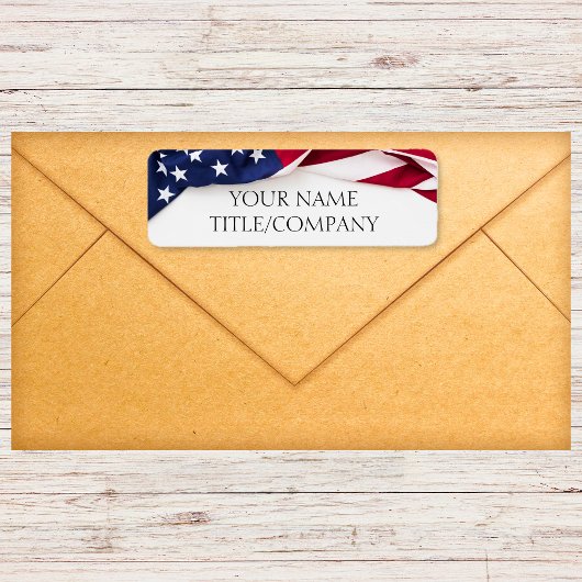 愛国的なアメリカ国旗の会社名 ラベル