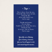 愛国的なアメリカ国旗の写真葬儀祈りの言葉カード (裏面)