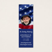 愛国的なアメリカ国旗の写真記念祈りの言葉ブックマーク (正面)