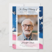 愛国的なアメリカ国旗の写真記念 サンキューカード (正面)