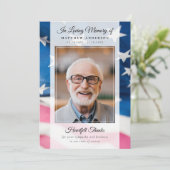 愛国的なアメリカ国旗の写真記念 サンキューカード (スタンド正面)