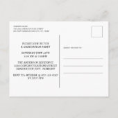 愛国的なアメリカ国旗の写真軍隊卒業 インビテーションポストカード (裏面)